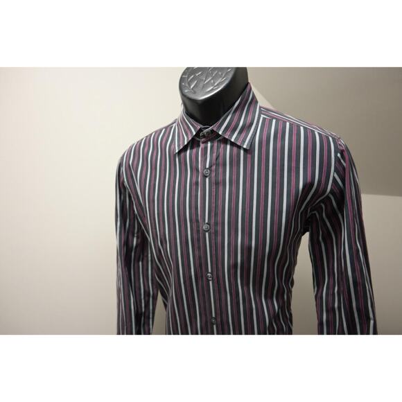 Hugo Boss Dress Shirt Regular Fit Striped Button Up Mens Sz Medium - Picture 3 of 6